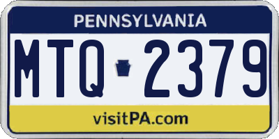 PA license plate MTQ2379
