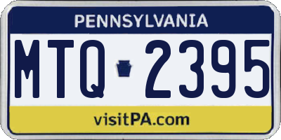 PA license plate MTQ2395