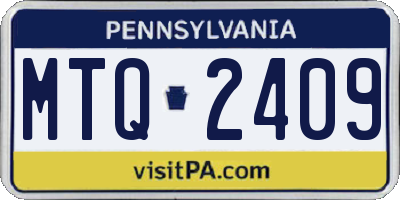 PA license plate MTQ2409