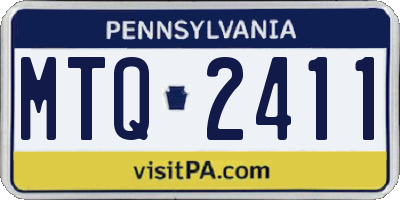 PA license plate MTQ2411