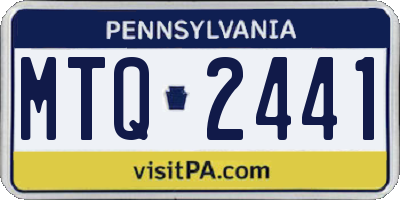 PA license plate MTQ2441