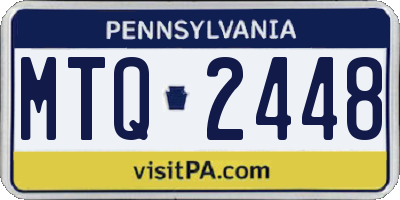PA license plate MTQ2448