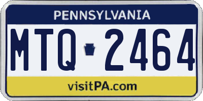 PA license plate MTQ2464