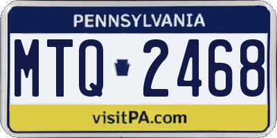 PA license plate MTQ2468