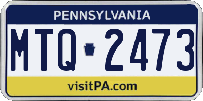 PA license plate MTQ2473