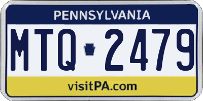 PA license plate MTQ2479