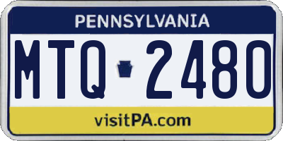 PA license plate MTQ2480