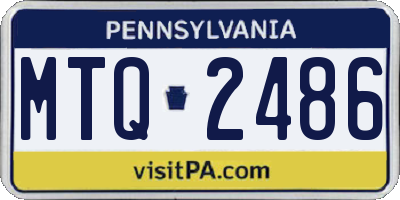 PA license plate MTQ2486