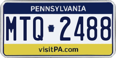 PA license plate MTQ2488