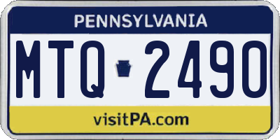 PA license plate MTQ2490