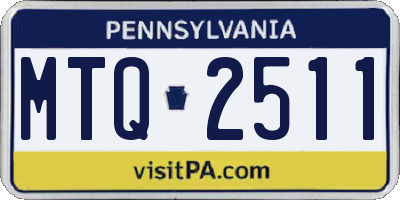 PA license plate MTQ2511