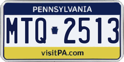 PA license plate MTQ2513