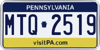 PA license plate MTQ2519