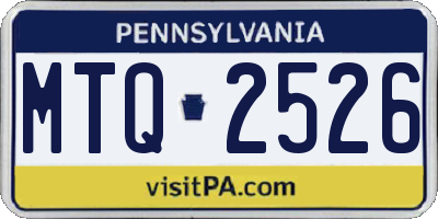 PA license plate MTQ2526