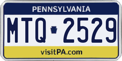 PA license plate MTQ2529