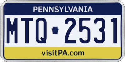 PA license plate MTQ2531