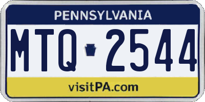 PA license plate MTQ2544