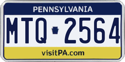 PA license plate MTQ2564