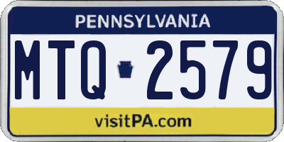 PA license plate MTQ2579