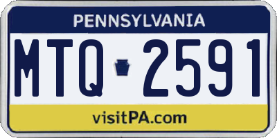 PA license plate MTQ2591