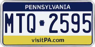 PA license plate MTQ2595