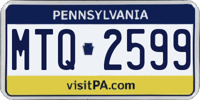 PA license plate MTQ2599