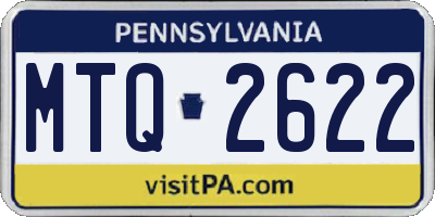 PA license plate MTQ2622
