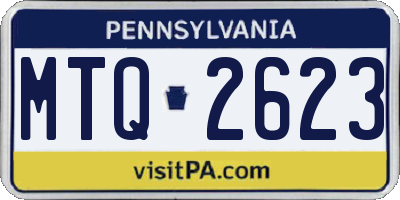 PA license plate MTQ2623