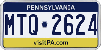PA license plate MTQ2624