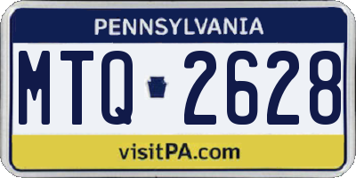 PA license plate MTQ2628