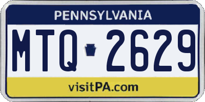 PA license plate MTQ2629