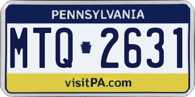 PA license plate MTQ2631