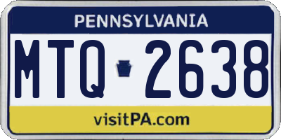 PA license plate MTQ2638