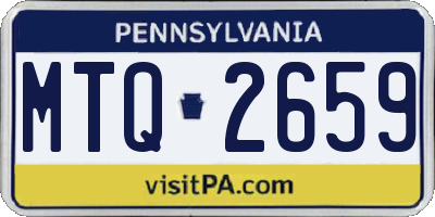 PA license plate MTQ2659