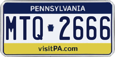 PA license plate MTQ2666