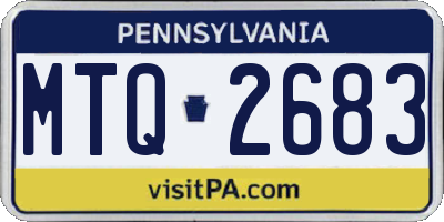 PA license plate MTQ2683