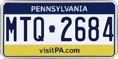 PA license plate MTQ2684