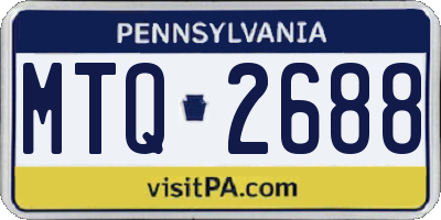 PA license plate MTQ2688