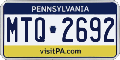 PA license plate MTQ2692