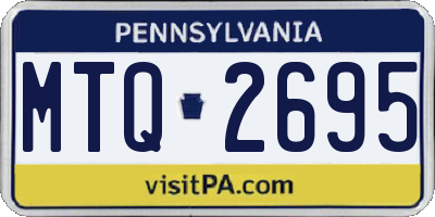 PA license plate MTQ2695
