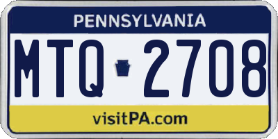 PA license plate MTQ2708