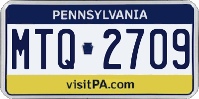 PA license plate MTQ2709