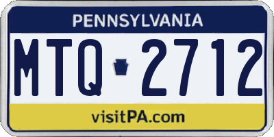 PA license plate MTQ2712