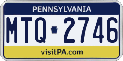 PA license plate MTQ2746