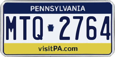 PA license plate MTQ2764