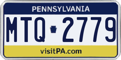 PA license plate MTQ2779