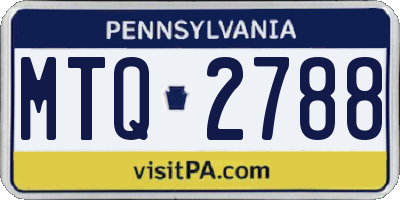PA license plate MTQ2788
