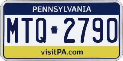 PA license plate MTQ2790