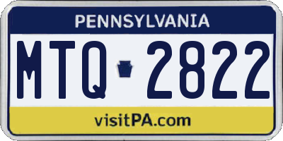 PA license plate MTQ2822