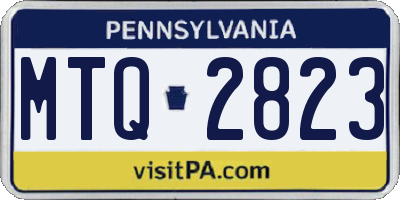 PA license plate MTQ2823